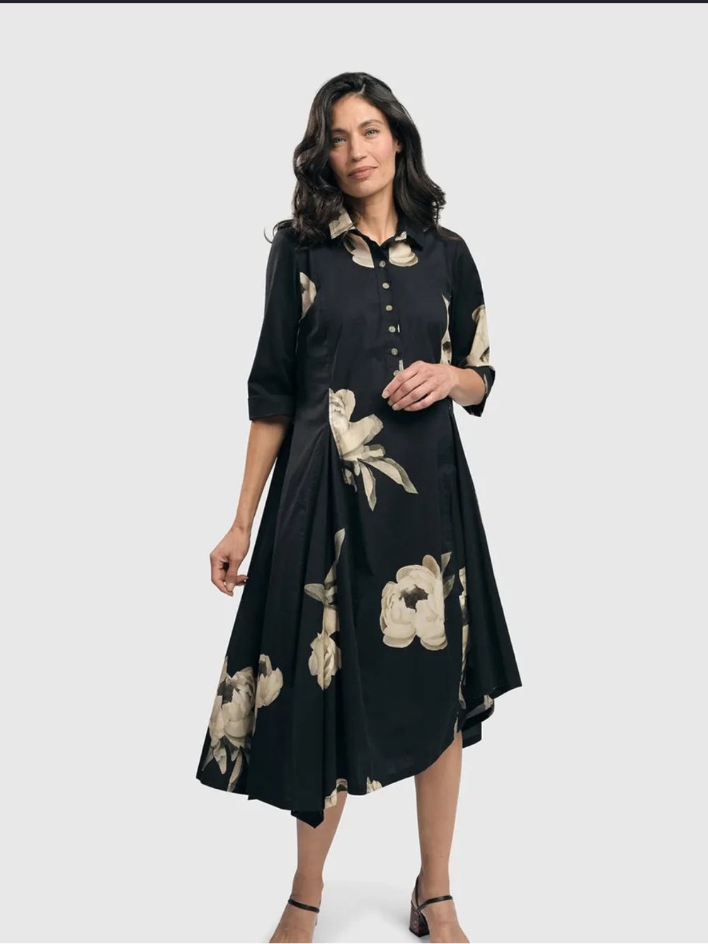 Alembika Renee Asymmetrical Shirtdress Size 3 or 10/12